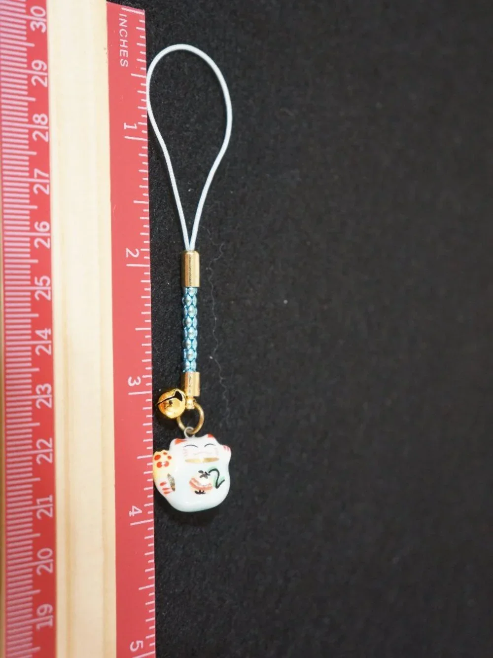 Japanese Ceramic Maneki Neko Lucky Cat Charm